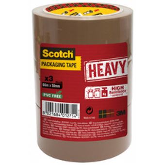 3M Scotch Ruban adhésif d'emballage HEAVY, 50 mm x 66 m - 1