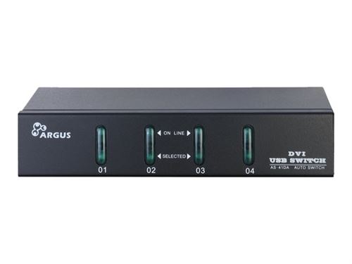 Argus KVM-AS-41DA - Commutateur écran-clavier-souris/audio - 4 x KVM / audio - de bureau