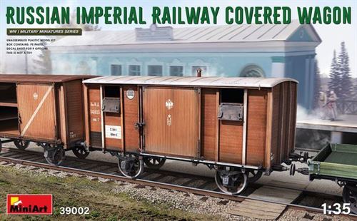 Russian Imperial Railway Covered Wagon - 1:35e - Miniart