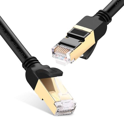 Ugreen Câble Ethernet RJ45 CAT 7 Réseau 10 Gbps 600 MHz FFTP Blindé, 5m .