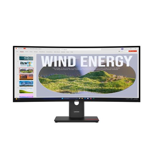 LENOVO ThinkVision T34WD 40 34p 3440x1440 Curved VA 120Hz USB C docking 96W Mirror power button Epeat Gold TCO10