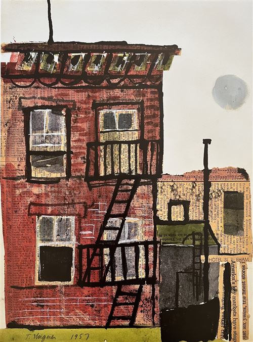 Affiche - Tomi Ungerer - America - 1957 - 50x62cm