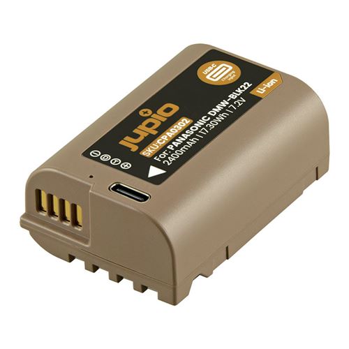 Jupio batterie compatible avec panasonic dmw-blk22 ultra usb-c