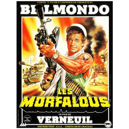 Fabulous Poster Belmondo film affiche vintage (30 cm x 39