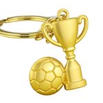 Porte-clés trophée mondial de football en métal, mini modèle, porte-clés,  cadeau souvenir, porte-clés