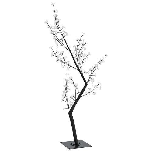 vidaXL Sapin de Noël 128 LED colorées Cerisier en fleurs 120 cm