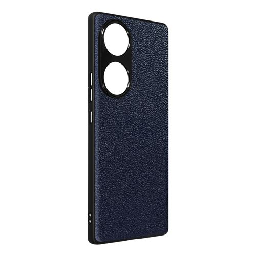 Coque pour Honor 70 Cuir Véritable Texture Grainé PC Rigide Ultra fine Avizar Bleu Nuit