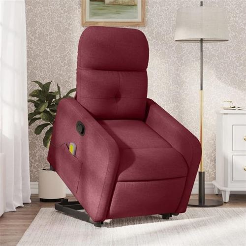VIDAXL - Fauteuil de massage - Fauteuil de relaxation - Bordeaux - Image 2