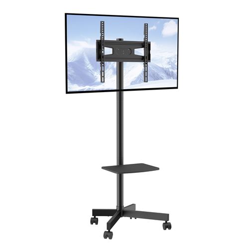 Non Communiqué Noir Vevor Support Tv Sur Pied De 23 À 60 Pouces Hauteur Réglable À 3 Niveaux Capacité 40Kg
