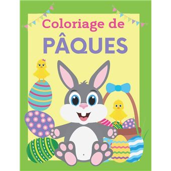 Livre de coloriage de Pâques pour enfants 2-6 ans - 80 pages - Format A4 - 1