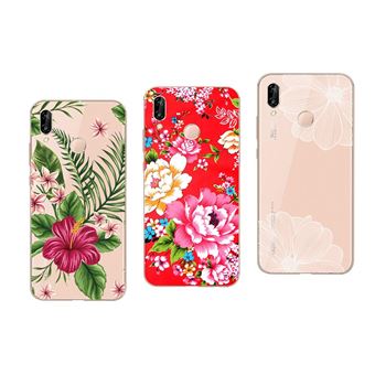 Coque Souple En Gel Pour Huawei P20 Lite - Motif Fleur Blanche, Anti-choc, Neuve Sous Blister