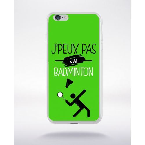 Coque transparente iphone 6 j peux pas j ai badminton 11