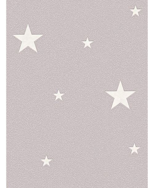 Lueur dans le noir étoiles Papier peint taupe