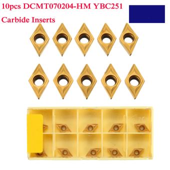 Ruimou Lot De 10 Inserts Carbure Tungstène DCMT070204 - Accessoires Machine Lame Tournante CNC