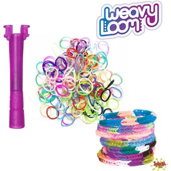 Splash Toys bandes de métiers à tisser Filles lourdes caoutchouc violet 200 pièces