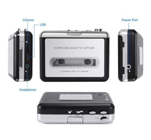 Lecteur audio vidéo MP3-MP4 Auto-Hightech Lecteur convertisseur k7 cassette  audio au format mp3 usb