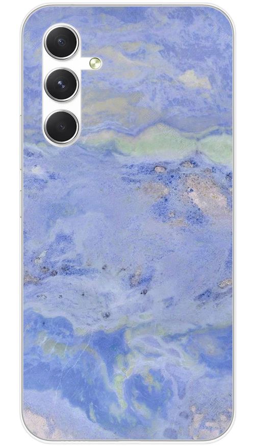 Coque en silicone imprimée compatible Samsung Galaxy A54 5G Marbre Bleu