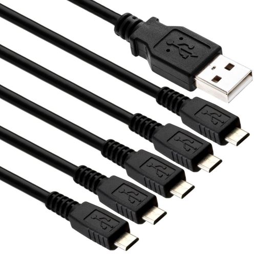 G-Shield 5 Pack de 3m Câble Micro USB 2.0 A Mâle vers Micro B Chargeur et Données pour Mobile Samsung LG Nokia Sony HTC 3 Mètre