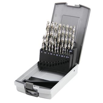 Coffret de 19 forets HSS taillés meulés - HANGER - 155190 - 1