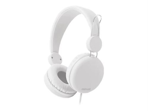 Maxell Spectrum Headphones HP - Écouteurs avec micro - circum-aural - filaire - jack 3,5mm - blanc
