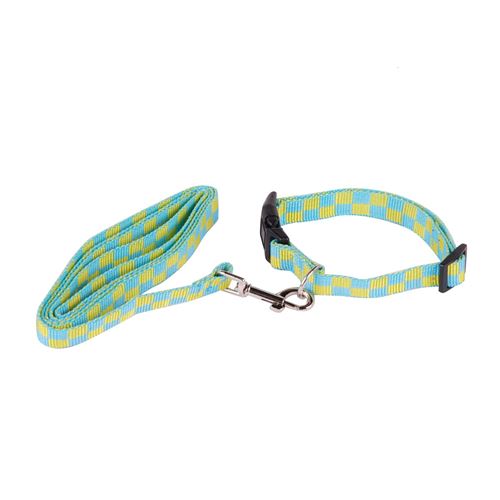 Meilleurs prix pour Dogi - Collier laisse pour chien - Taille M - Bleu et jaune