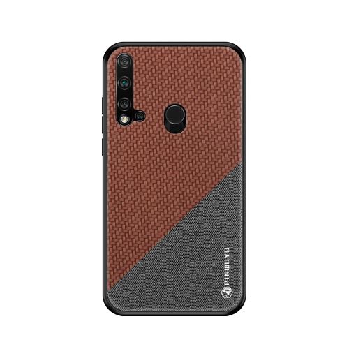 Coque en TPU + PU marron pour Huawei Nova 5i/P20 lite (2019)