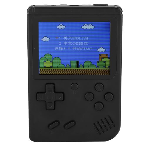 Console de Jeu Vidéo Portable Console de poche pour enfants avec mini Console de Jeu vidéo (Transparent Noir)