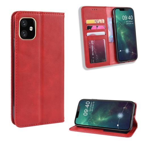 Etui en PU style vintage rouge pour votre Apple iPhone 5.8 pouces (2019)