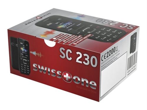 Swisstone SC 230 - Téléphone mobile - double SIM - microSD slot - GSM - 0,3 MP - noir