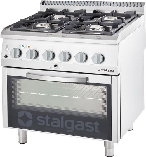  Fourneau &agrave;&nbsp; Gaz 4 Br&agrave;&raquo;leurs (3.5 + 5 + 2.7) avec Four &eacute;lectrique - G20 ou G30 - Stalgast
