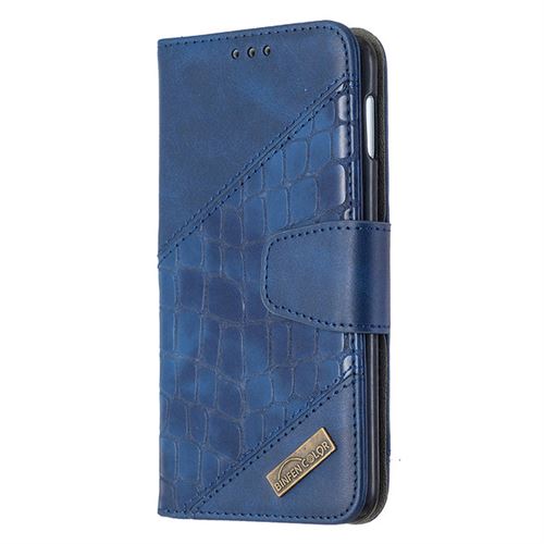Coque PU Cuir FAYANGRIES pour Samsung Galaxy S10e Support Protection Flip étui - Bleu Foncé