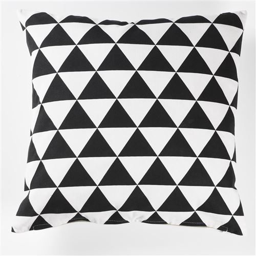 housse de coussin +encart 40 x 40 cm polycoton imprime zig life