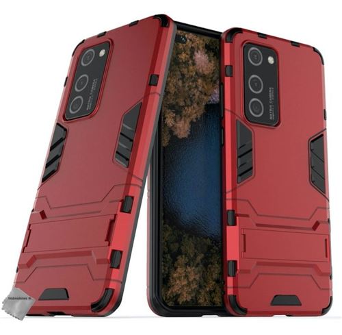 Coque rigide anti choc pour Huawei P40 Pro avec film ecran - ROUGE