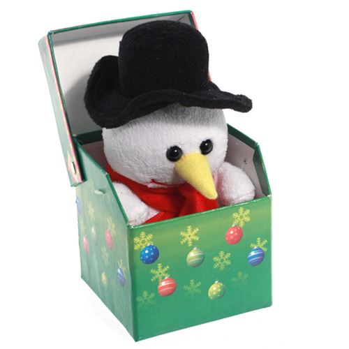 Peluche de noël en boîte lumineuse Fun - Pingouin