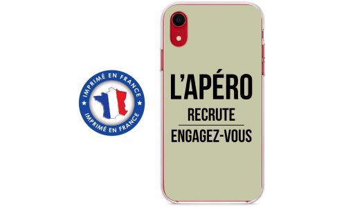 Coque souple pour Apple iPhone XR avec impression Motifs l'apéro recrute vert