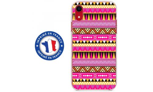 Coque souple pour Apple iPhone XR avec impression Motifs aztèque
