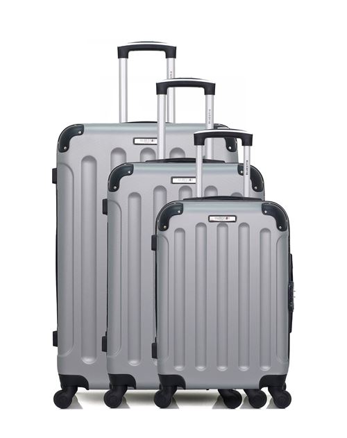 Set de 3 valises BLUESTAR | MADRID Gris en ABS