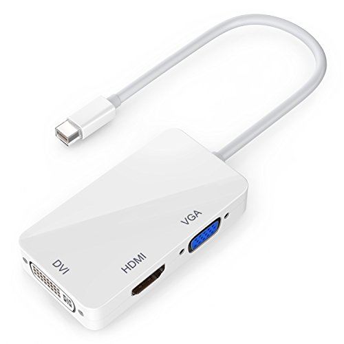 Adaptateur Thunderbolt Mini DisplayPort vers HDMI/DVI/VGA, Câble Convertisseur Hub multiport LENTION pour MacBook Pro Air Mac