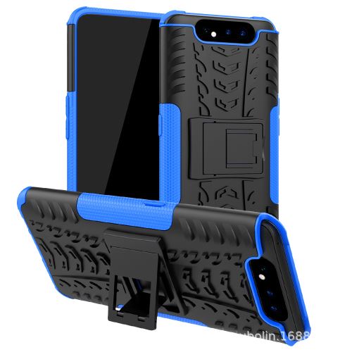 Housse étui Coque portable avec support pour Samsung Galaxy A70 - Bleu -4666