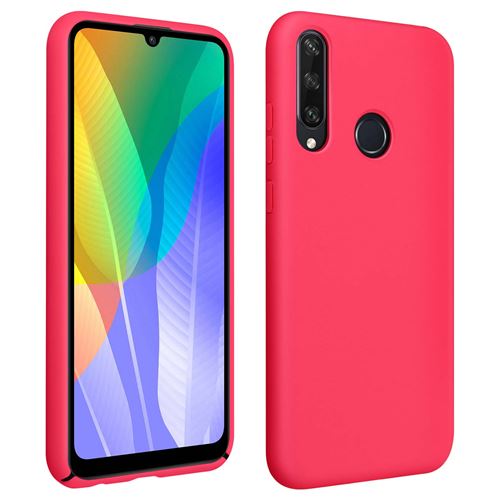 Coque Pour Huawei Y6p Silicone Semi-rigide Finition Soft Touch Rose Fuschia