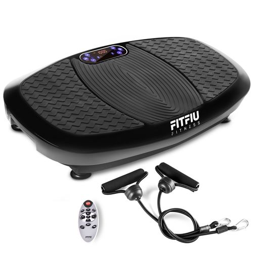Plateforme vibrante oscillante 3D FITFIU 1000w avec cordes élastiques - Noir