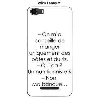 Onozo Coque Wiko Lenny 2 Design Citation On M A Conseille Texte Noir Fond Blanc Etui Pour Telephone Mobile Achat Prix Fnac