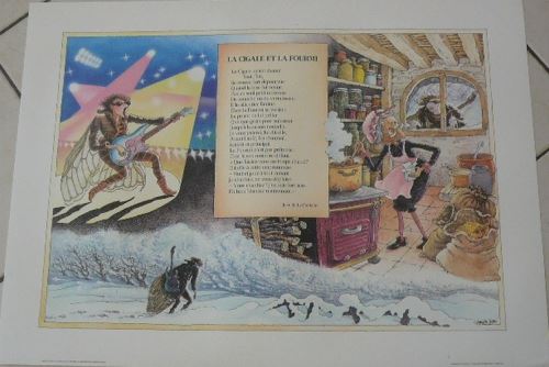 La Cigale Et La Fourmi - 50x70 cm - AFFICHE / POSTER