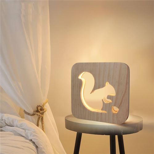 Creative Craft Décoration Lampe en bois Led Lumière Veilleuse Lampe de table_onaeatza457