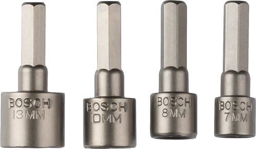 Bosch Professional Assortiment De 4 Douilles pour Vis à Tête Six Pans 1/4' Iso 1173