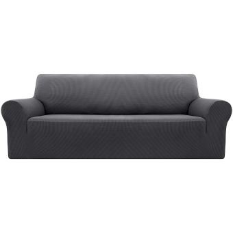 Deconovo 1 Piece Canape Housse 3 Places Extensible Jacquard Gris Avec Accoudoirs Housse De Canape Pour Enfant Confortable De Salon Chambre Achat Prix Fnac