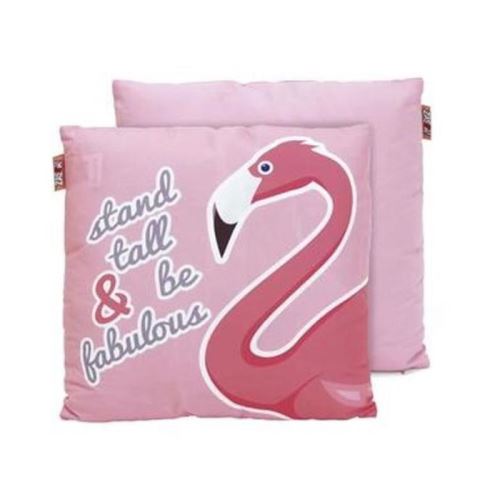 coussin carré confort flamant rose - 40x40 cm