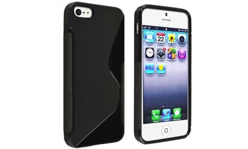 Housse Coque S-Line noire Apple iPhone 5s