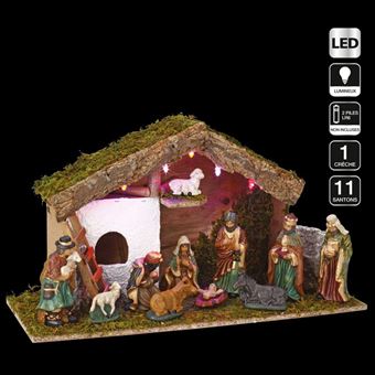 Creche De Noel En Solde Creche De Noel Led 11 Santons En Porcelaine Achat Prix Fnac