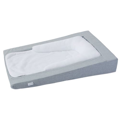 Matelas à langer douillet 2en1 chiné gris - candide